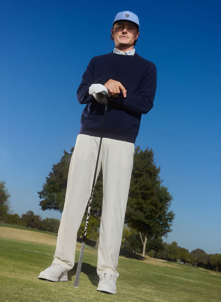"When I put something on to play, I want to feel myself when I get into position. And when I take the club back, these give me the freedom 
to go all-out."